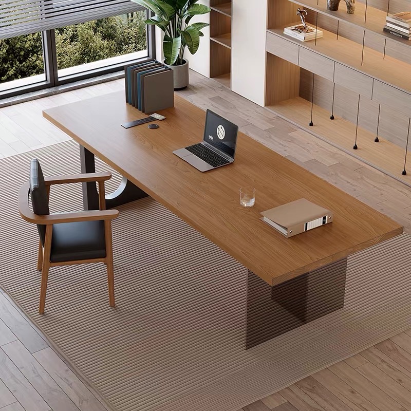 Office Furniture Modern - Meja Kantor Kayu Mengambang Akrilik Italia
