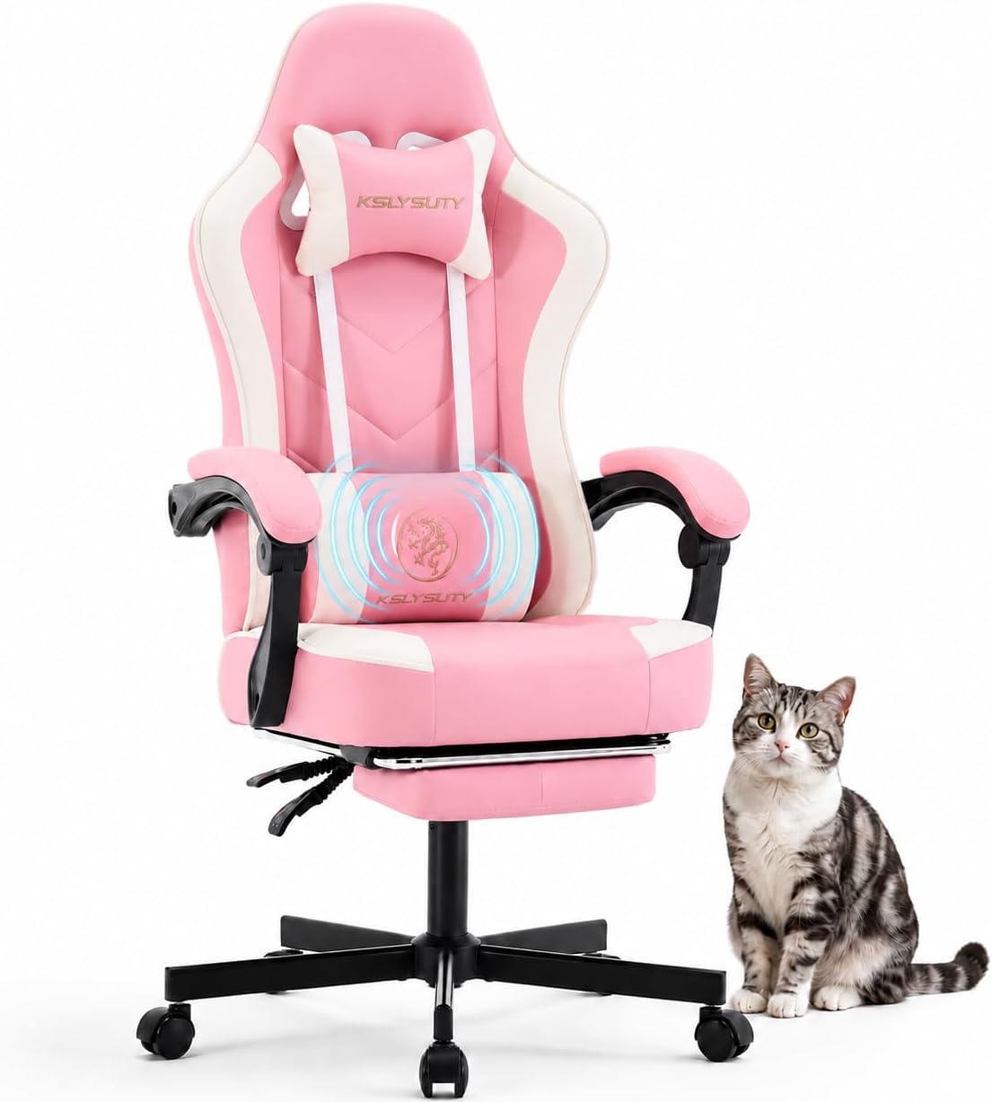 Office Footrest Cushion - Kursi Gaming Ergonomis dengan Sandaran Tinggi,