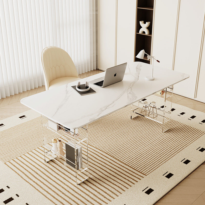 Office Furniture Modern - Meja Kerja Batu Sintered Kelas Atas