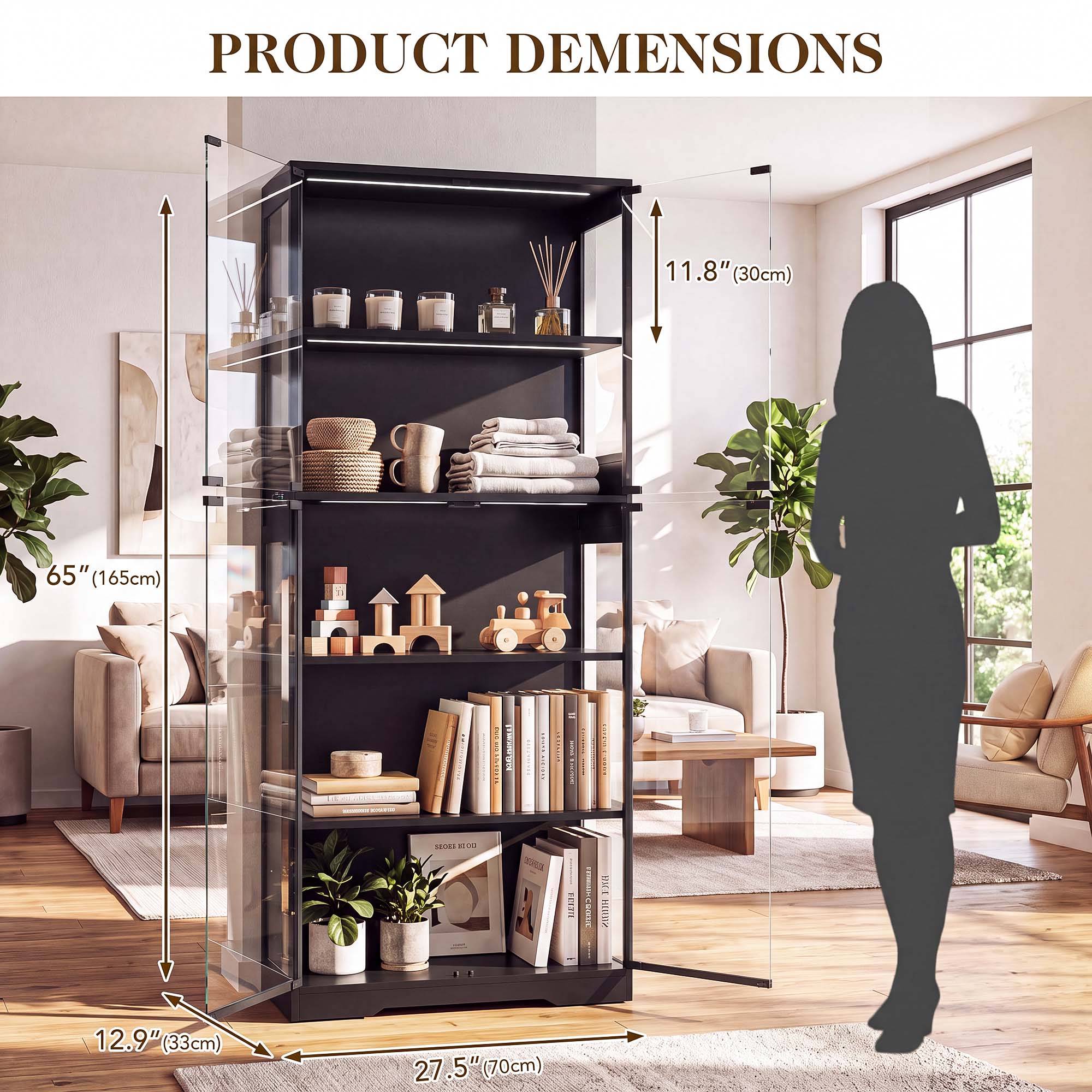 TCGBKAF Lemari Pajangan 5 Ting - Office Furniture Loft ulasan dan harga