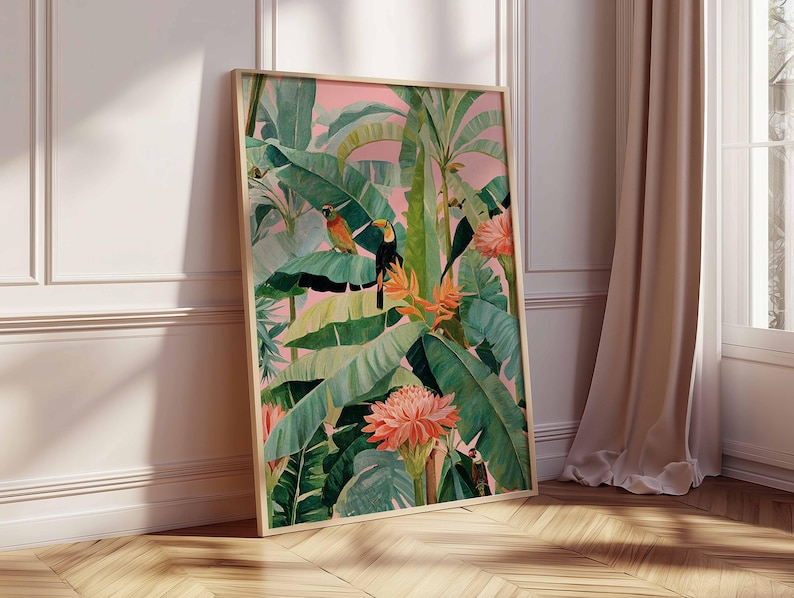 1 Buah Poster Kanvas Tropis Re - Office Furniture Modern ulasan dan harga