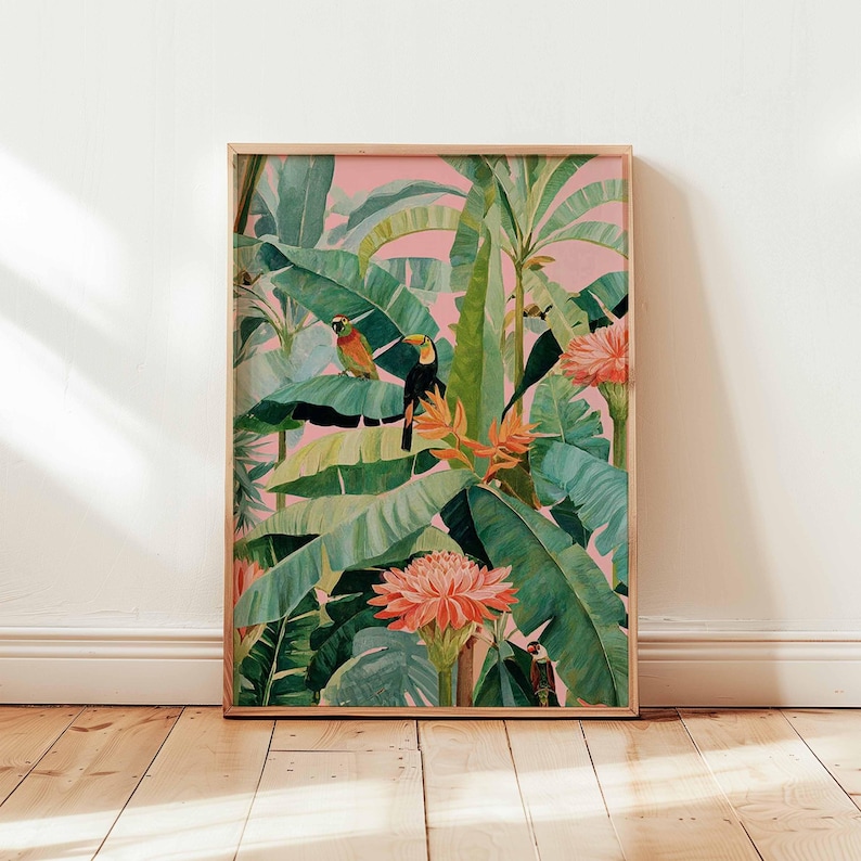 1 Buah Poster Kanvas Tropis Re - Office Furniture Modern ulasan dan harga