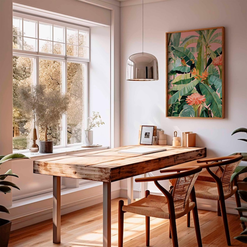 1 Buah Poster Kanvas Tropis Re - Office Furniture Modern ulasan dan harga