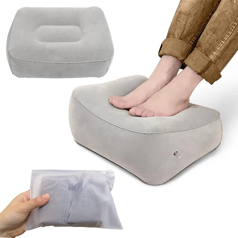 Bantal Penyangga Kaki Tiup PVC - Office Footrest Cushion ulasan dan harga