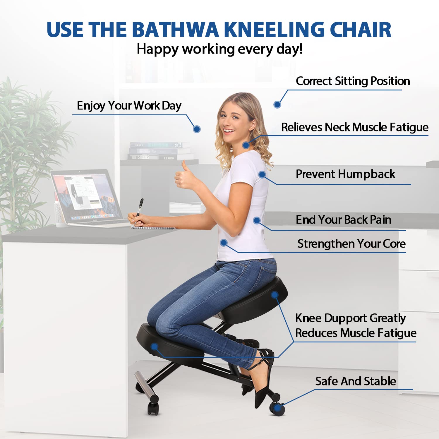 Kursi Berlutut Ergonomis untuk - Furniture Chairs For Office ulasan dan harga