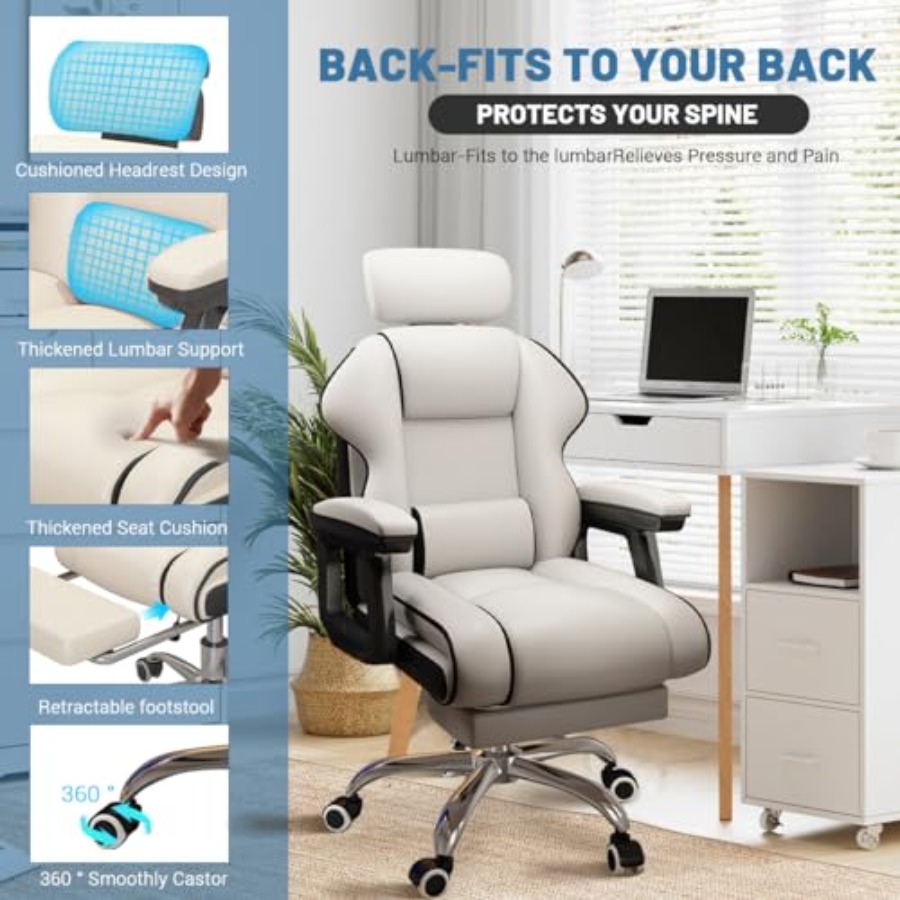 Kursi meja kantor rumah: Kulit - Office Footrest Cushion ulasan dan harga
