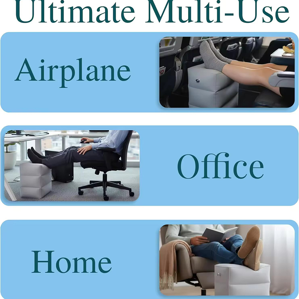 Bantal Sandaran Kaki Tiup Port - Office Footrest Cushion ulasan dan harga