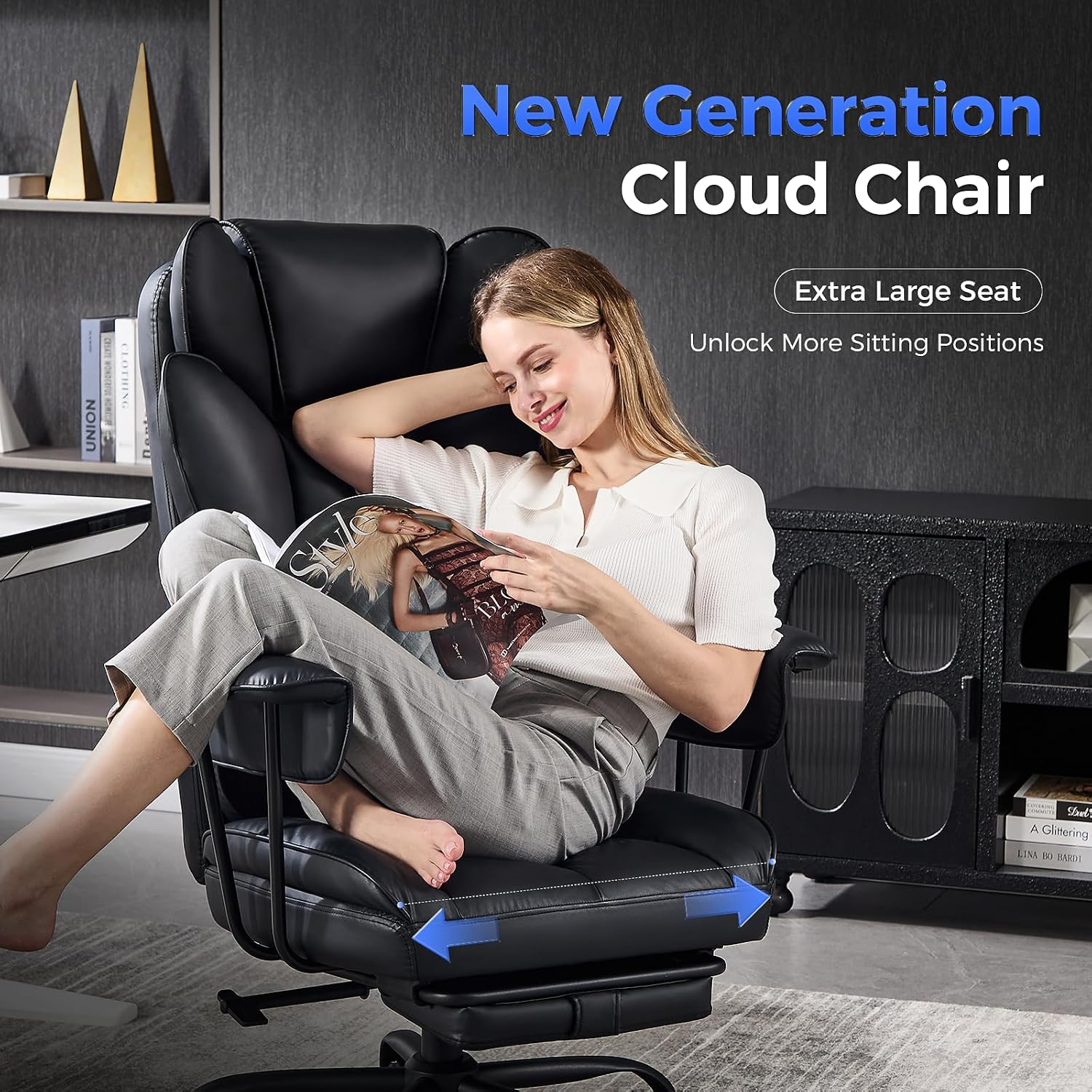 Kursi Kantor Besar dan Tinggi, - Office Footrest Cushion ulasan dan harga
