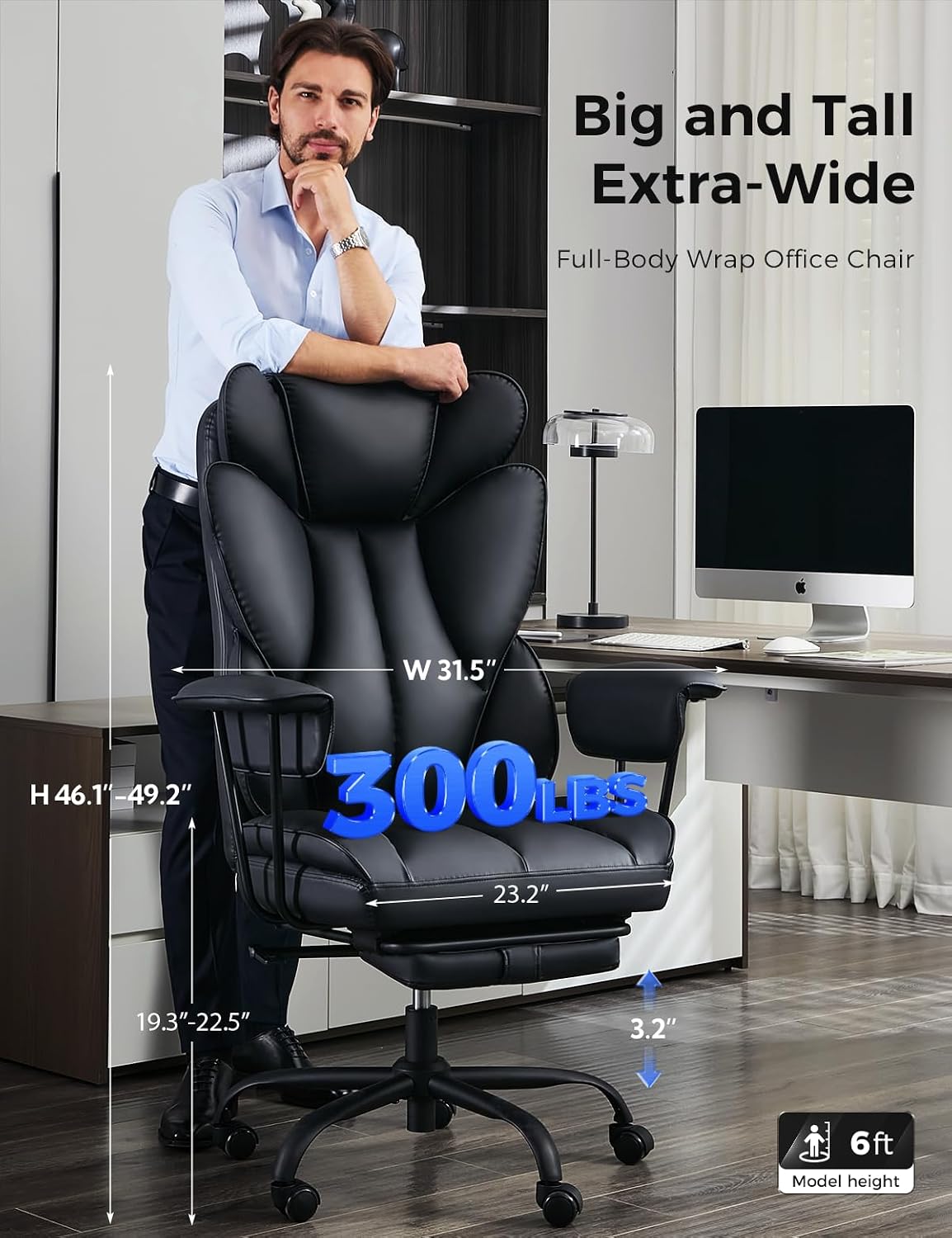 Kursi Kantor Besar dan Tinggi, - Office Footrest Cushion ulasan dan harga