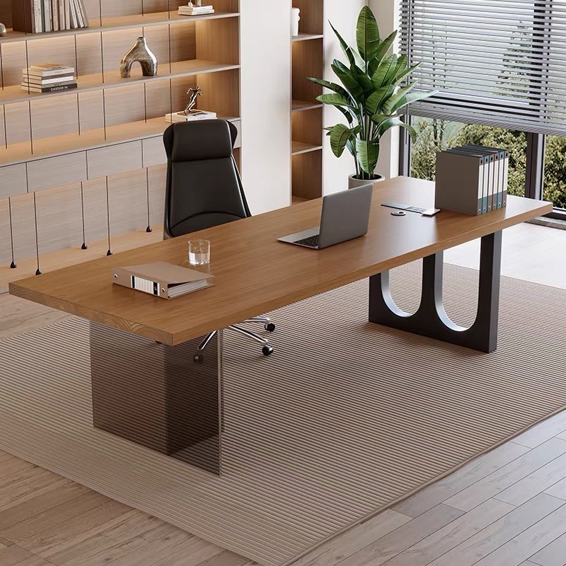 Meja Kantor Kayu Mengambang Ak - Office Furniture Modern ulasan dan harga