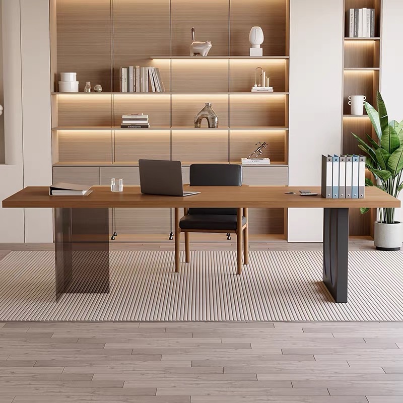 Meja Kantor Kayu Mengambang Ak - Office Furniture Modern ulasan dan harga