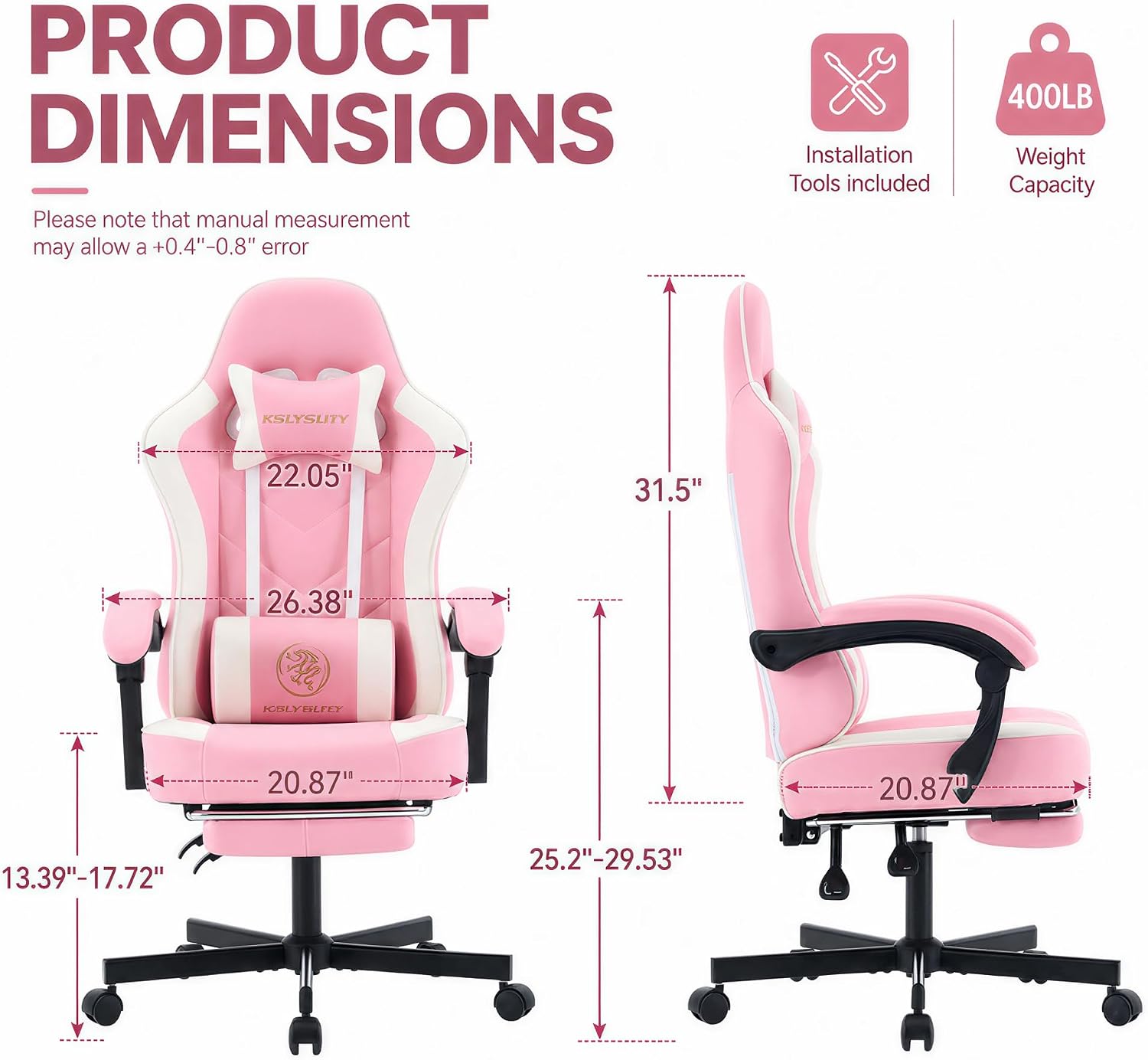 Kursi Gaming Ergonomis dengan  - Office Footrest Cushion ulasan dan harga