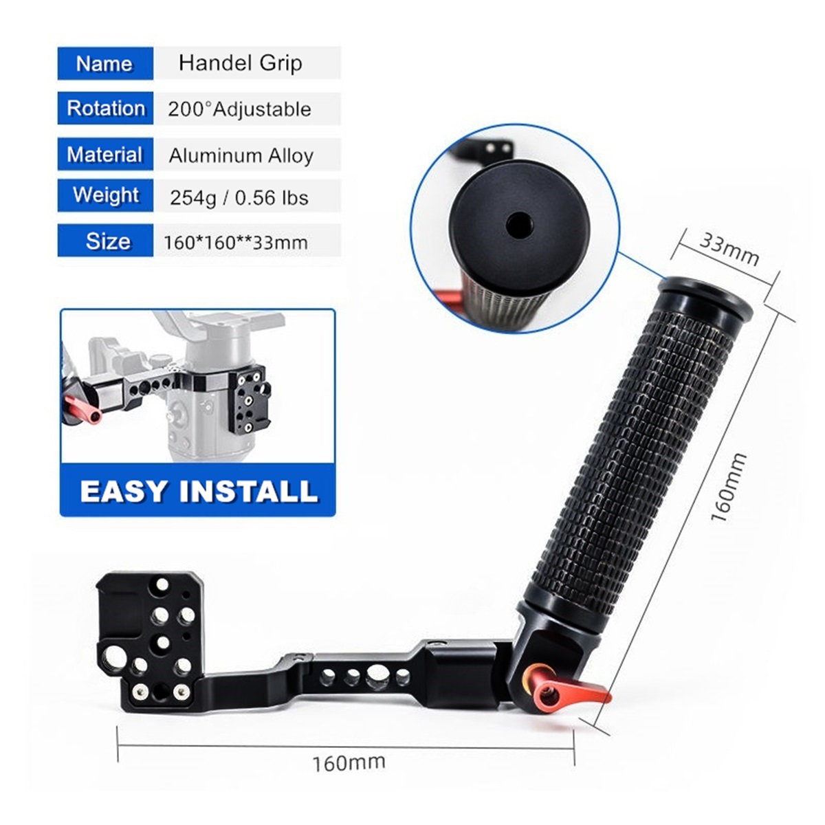 Pegangan Ergonomis untuk DJI R - Adjustable Monitor Mount ulasan dan harga