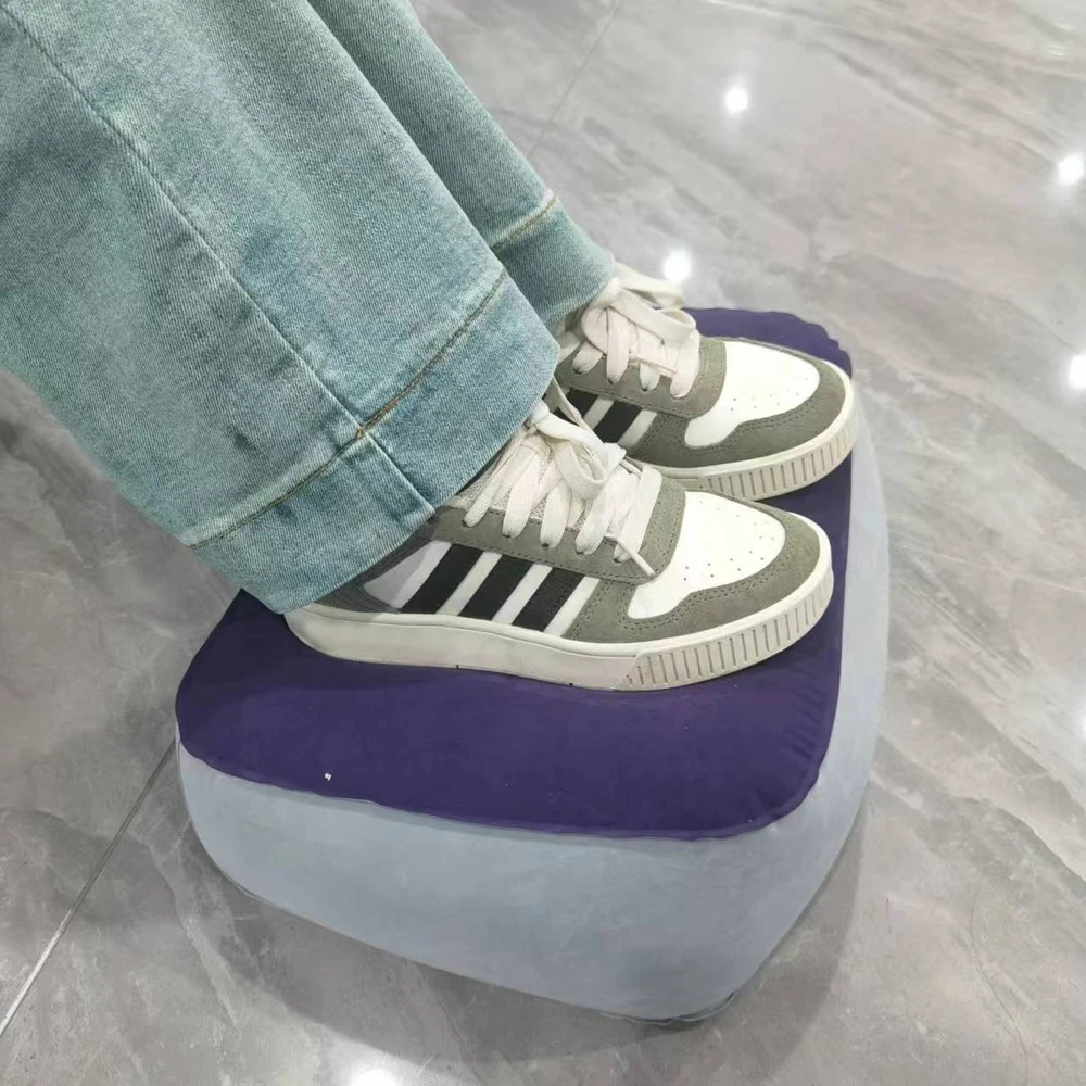 Bantal Sandaran Kaki Tiup PVC, - Office Footrest Cushion ulasan dan harga